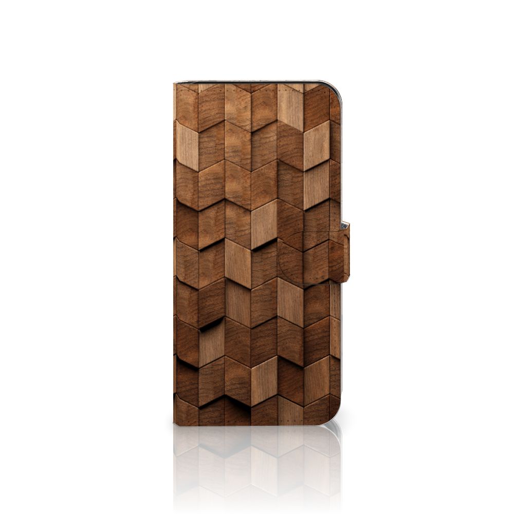 Samsung Galaxy A36 Book Style Case voor Samsung Galaxy A36 Wooden Cubes voorkant