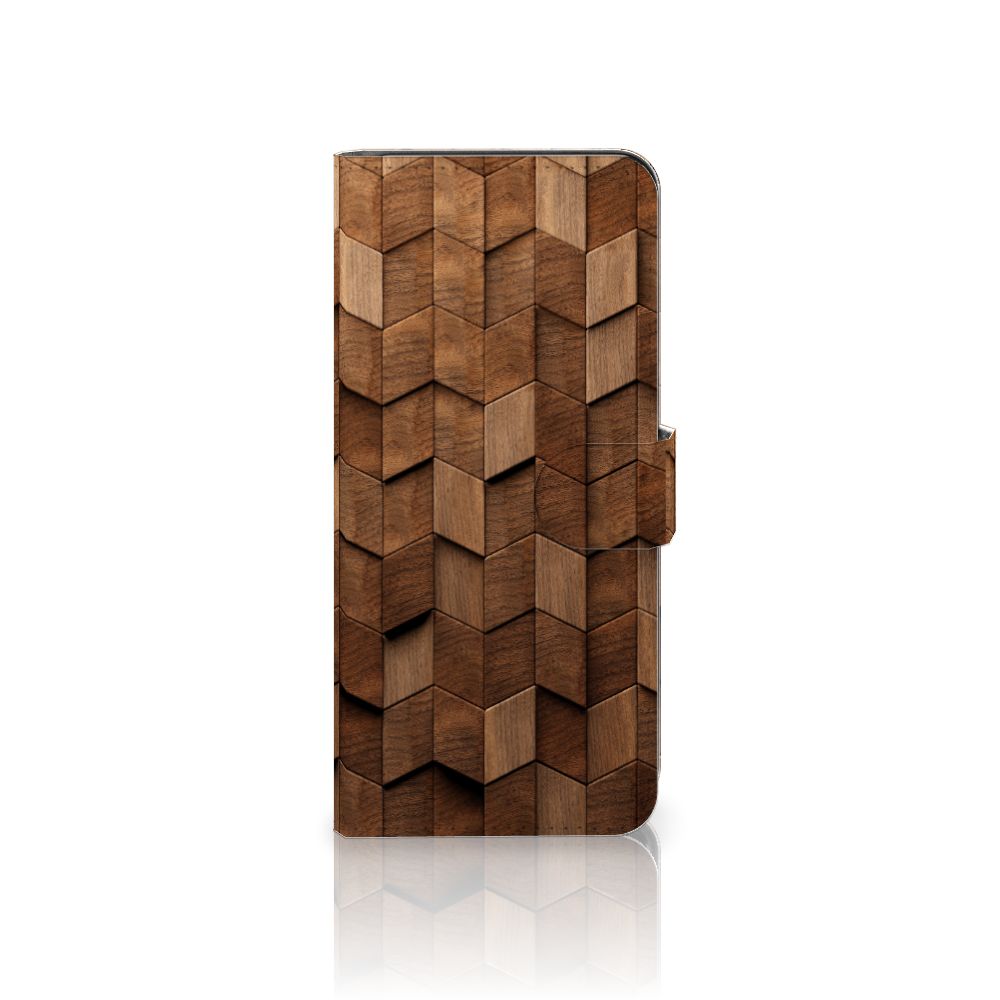 Samsung Galaxy A53 Book Style Case voor Samsung Galaxy A53 Wooden Cubes aanzicht