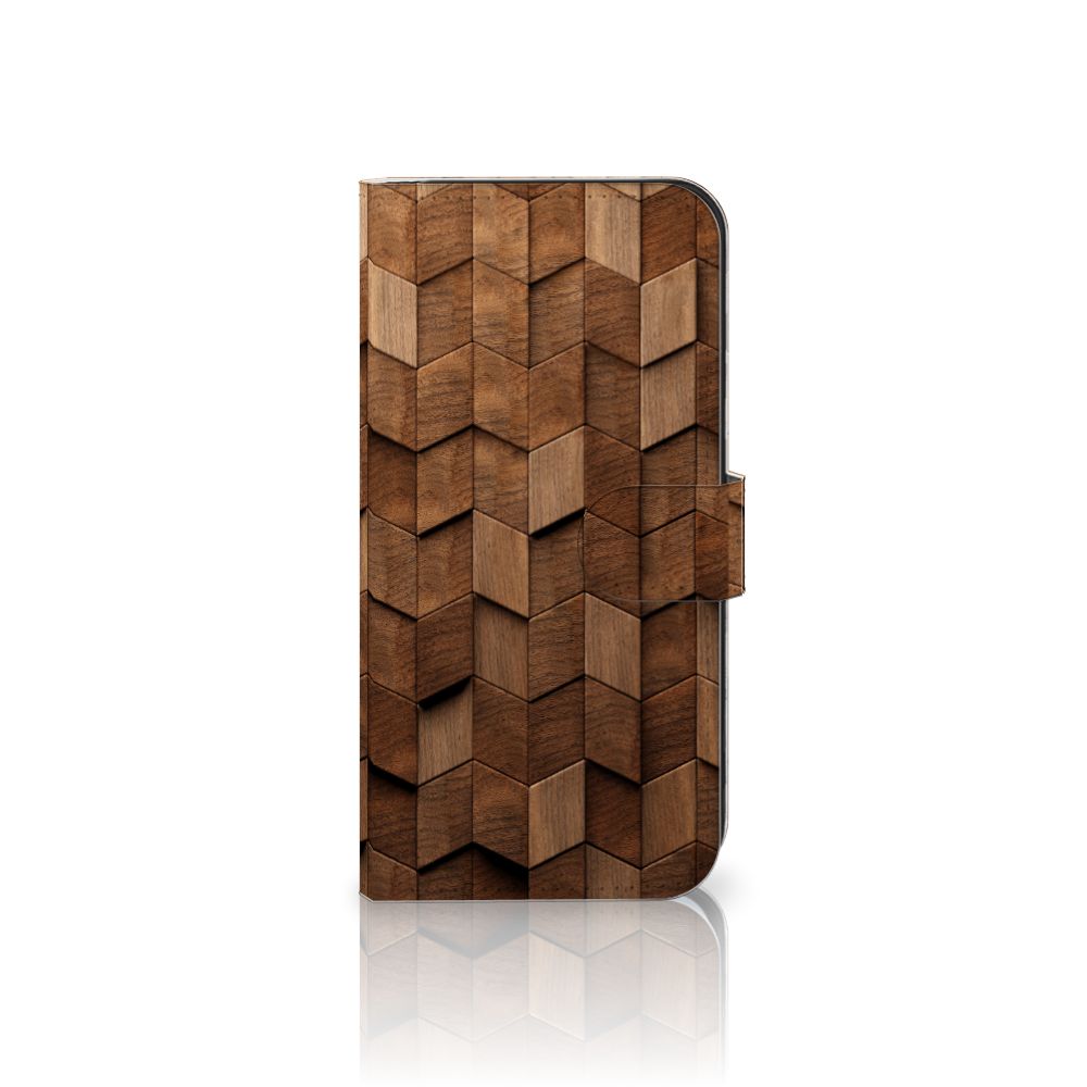 Samsung Galaxy S25 Plus Book Style Case Wooden Cubes zijaanzicht
