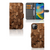 Book Style Case voor iPhone 14 Plus Wooden Cubes met een uniek houten cubedesign.