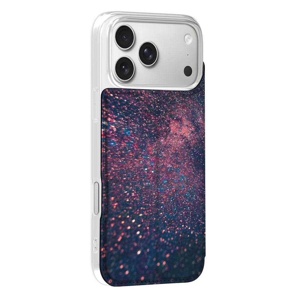 Book Wallet Case iPhone 17 Pro Stars design sterrenhemel aanzicht