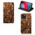 Apple iPhone 11 Pro Book Wallet Case Wooden Cubes voorkant zijkant