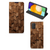 Samsung Galaxy A03s Book Wallet Case Wooden Cubes ontwerp voorzijde en achterzijde