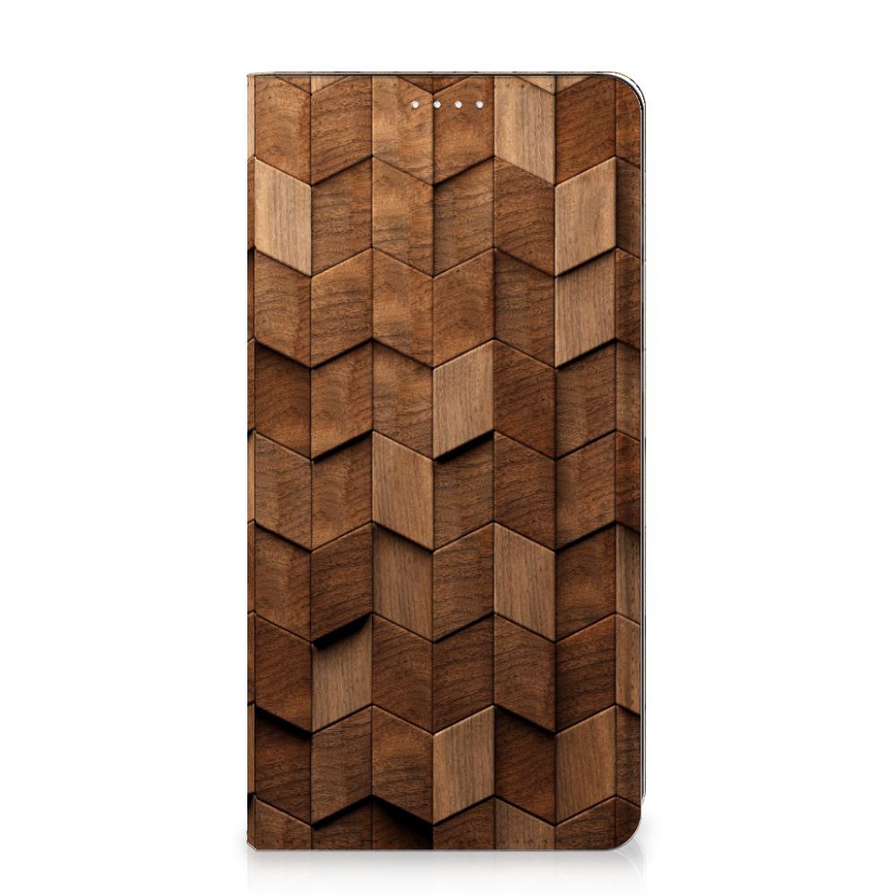 Samsung Galaxy S20 FE Book Wallet Case Wooden Cubes voorkant