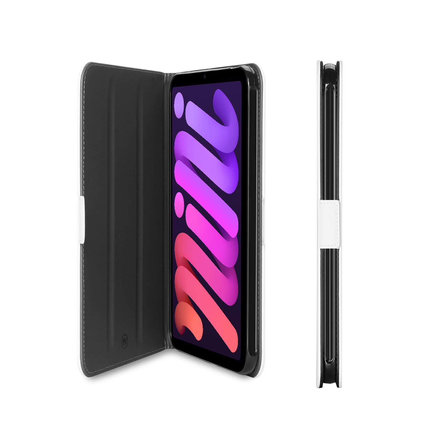 Bookcase Apple iPad Mini 6 (2021)  Hoesje Wit met Standaardfunctie