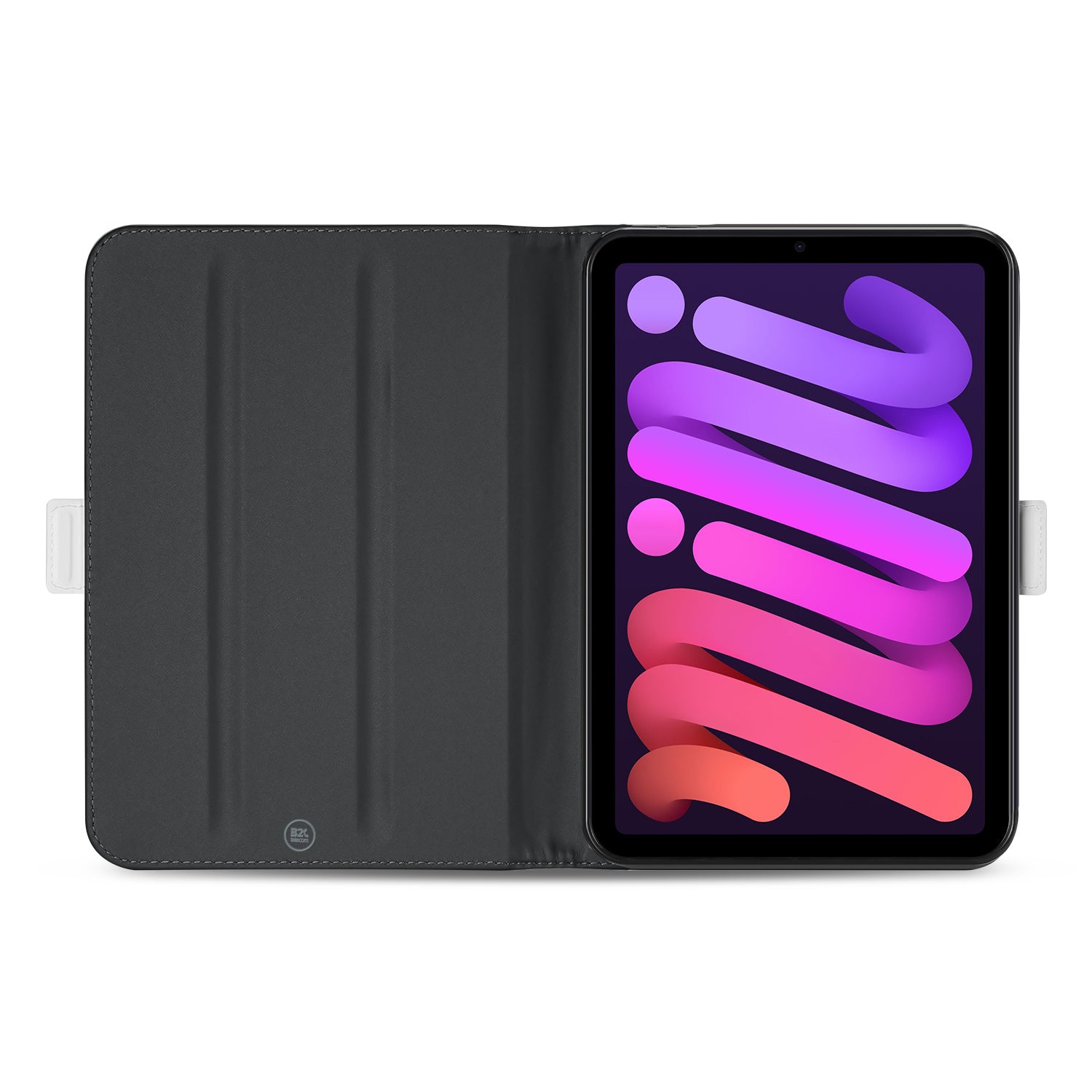 Bookcase Apple iPad Mini 6 (2021)  Hoesje Wit met Standaardfunctie