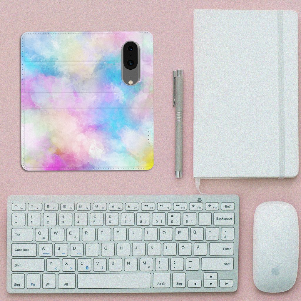 Google Pixel 8 Bookcase Watercolor Light voorkant