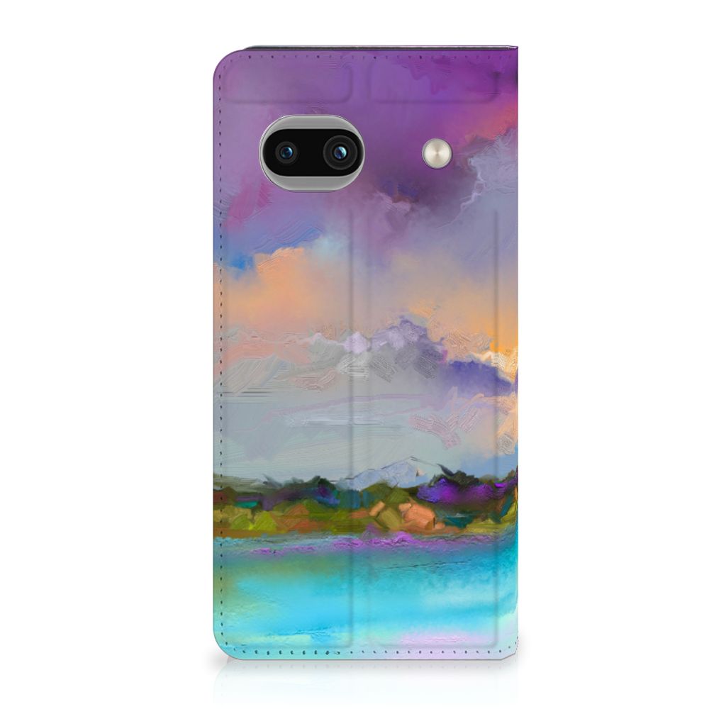 Google Pixel 8A Bookcase Boat abstract ontwerp zij aanzicht