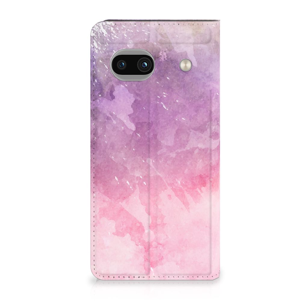 Google Pixel 8A Bookcase Pink Purple Paint achterzijde