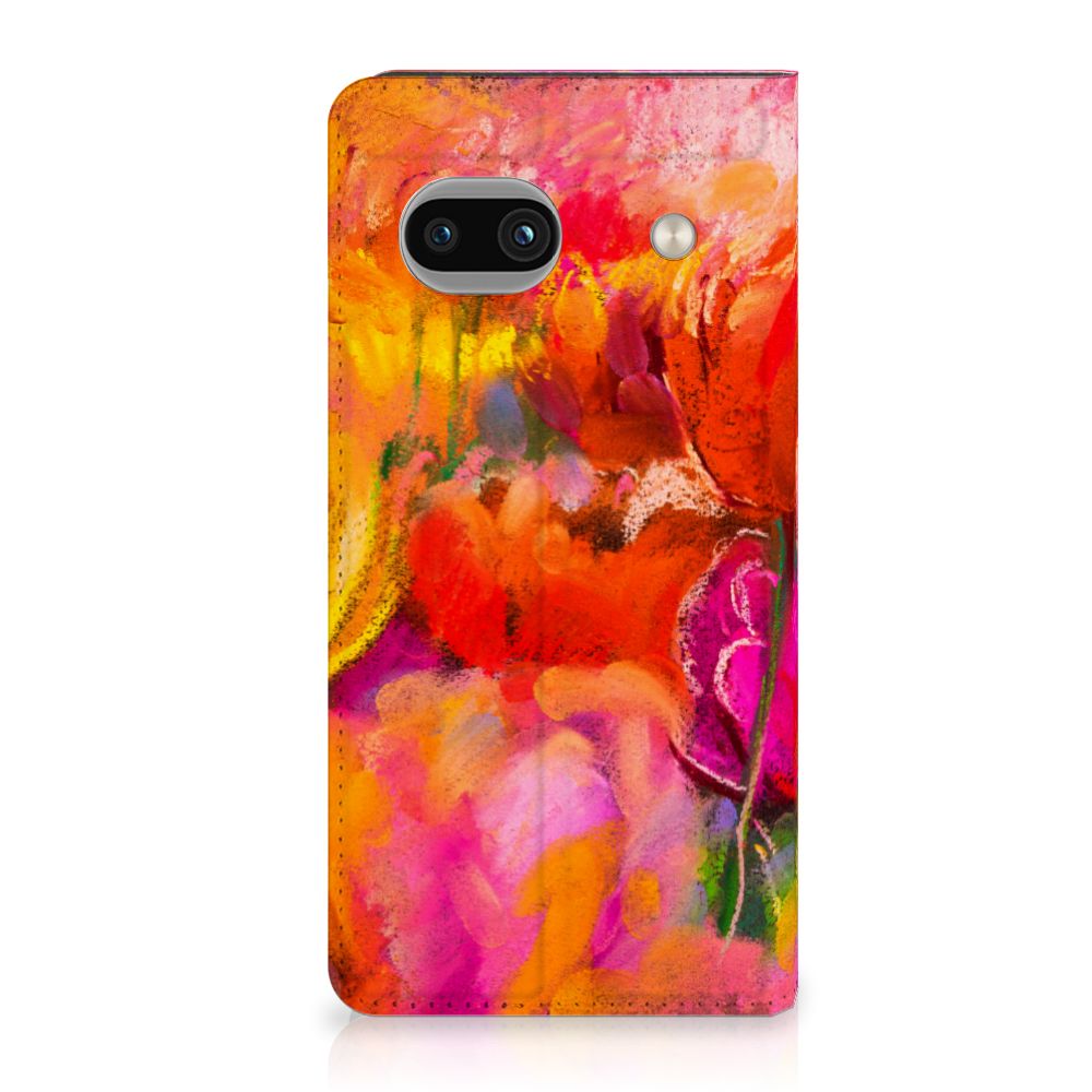 Bookcase Google Pixel 8A Tulips telefoonhoesje tulpen voorkant