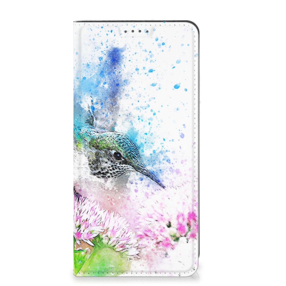 Bookcase Google Pixel 8A Vogel design vogel bloemen aanzicht