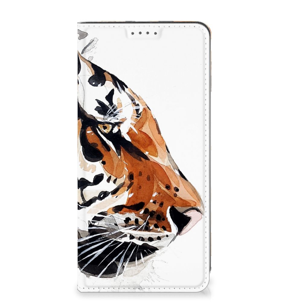 Bookcase Google Pixel 8A Watercolor Tiger tijger detailzijde