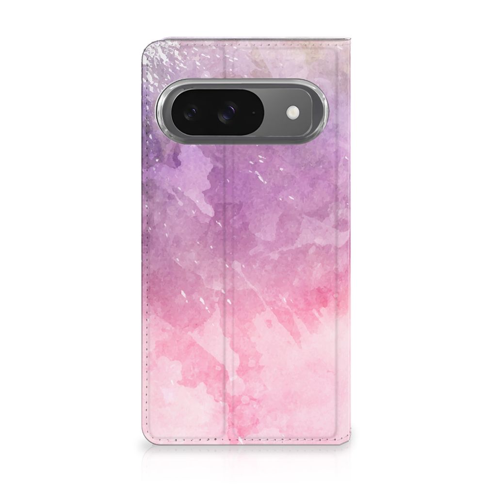 Bookcase Google Pixel 9 | 9 Pro Pink Purple Paint roze paars design voorkant