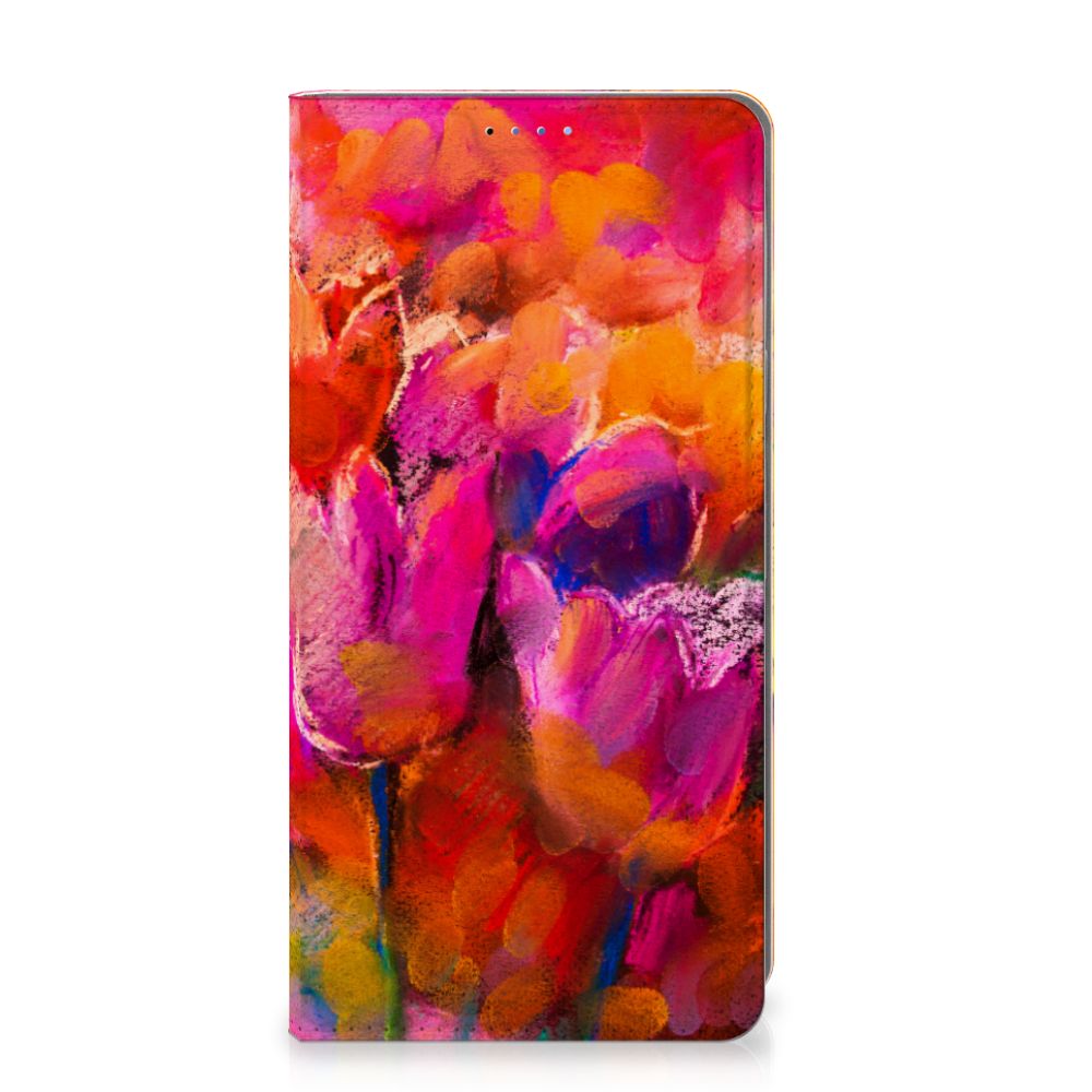 Bookcase Google Pixel 9 | 9 Pro Tulips voorkant kleurvol bloemen