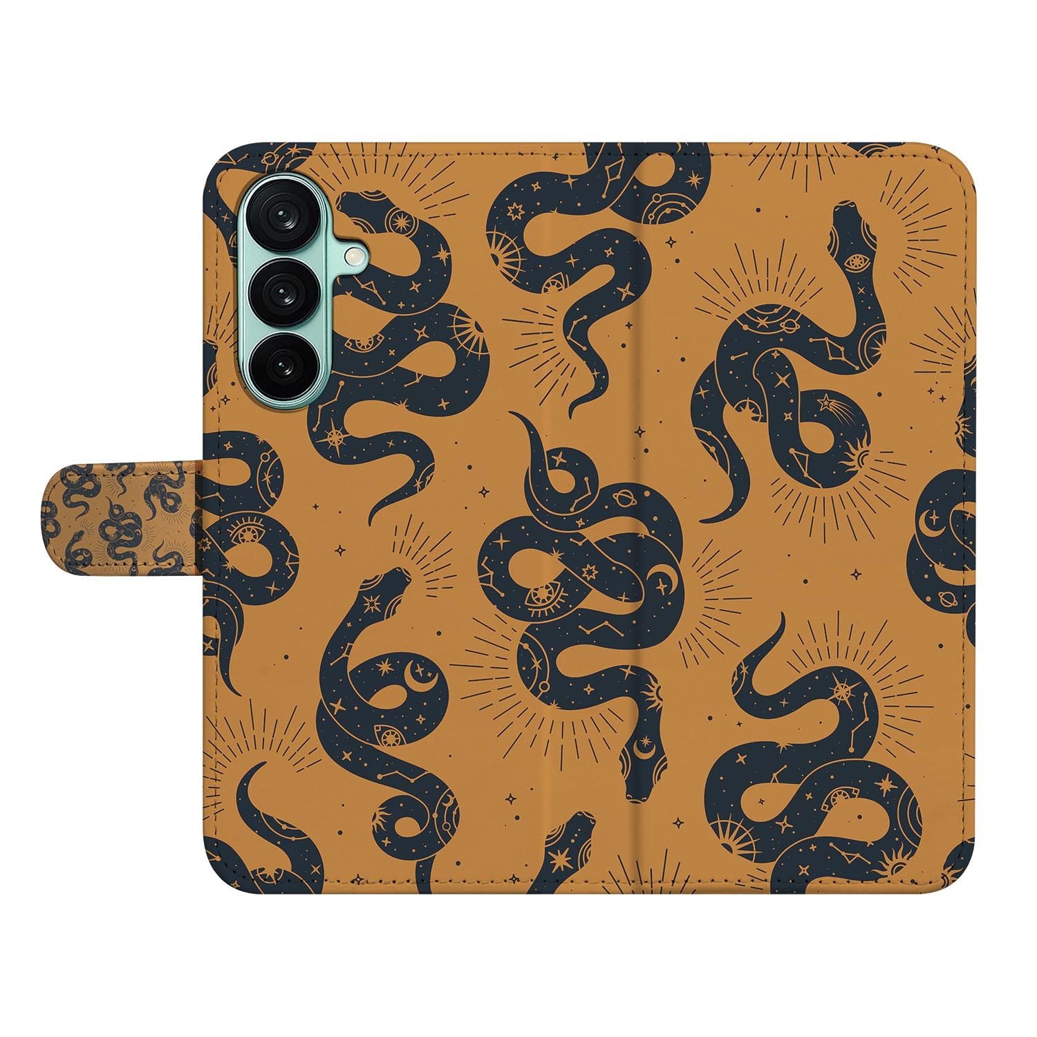 Samsung Galaxy A27 bookcase Snakes, open met pasjesvakken