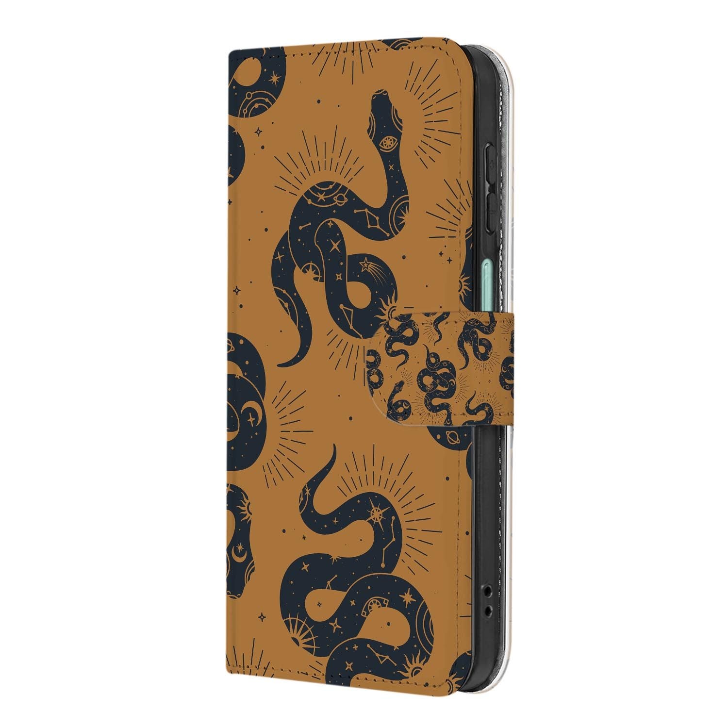 Samsung Galaxy A27 bookcase Snakes, achterkant met camera-uitsparing