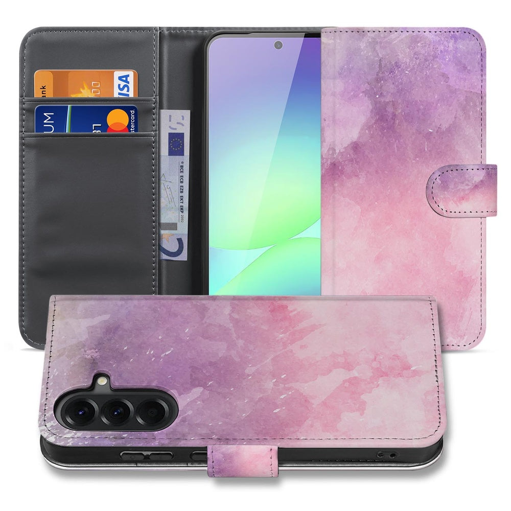Bookcase Hoesje Samsung Galaxy A37 Roze Paars Paint