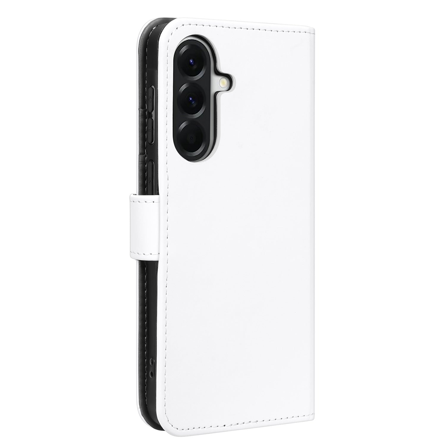 Samsung Galaxy A37 Bookcase Hoesje Wit met Pasjeshouder Zijkant.