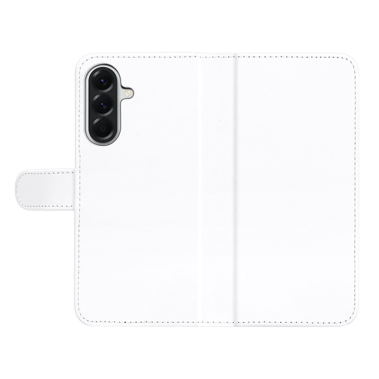 Samsung Galaxy A37 Bookcase Hoesje Wit met Pasjeshouder Vooraanzicht.