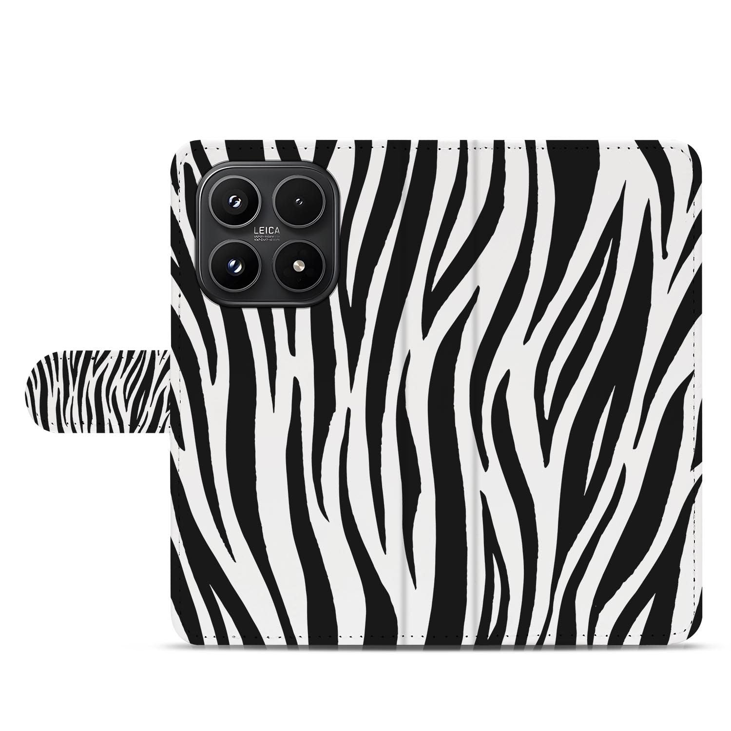 Xiaomi 17 bookcase Zebra, open met pasjesvakken