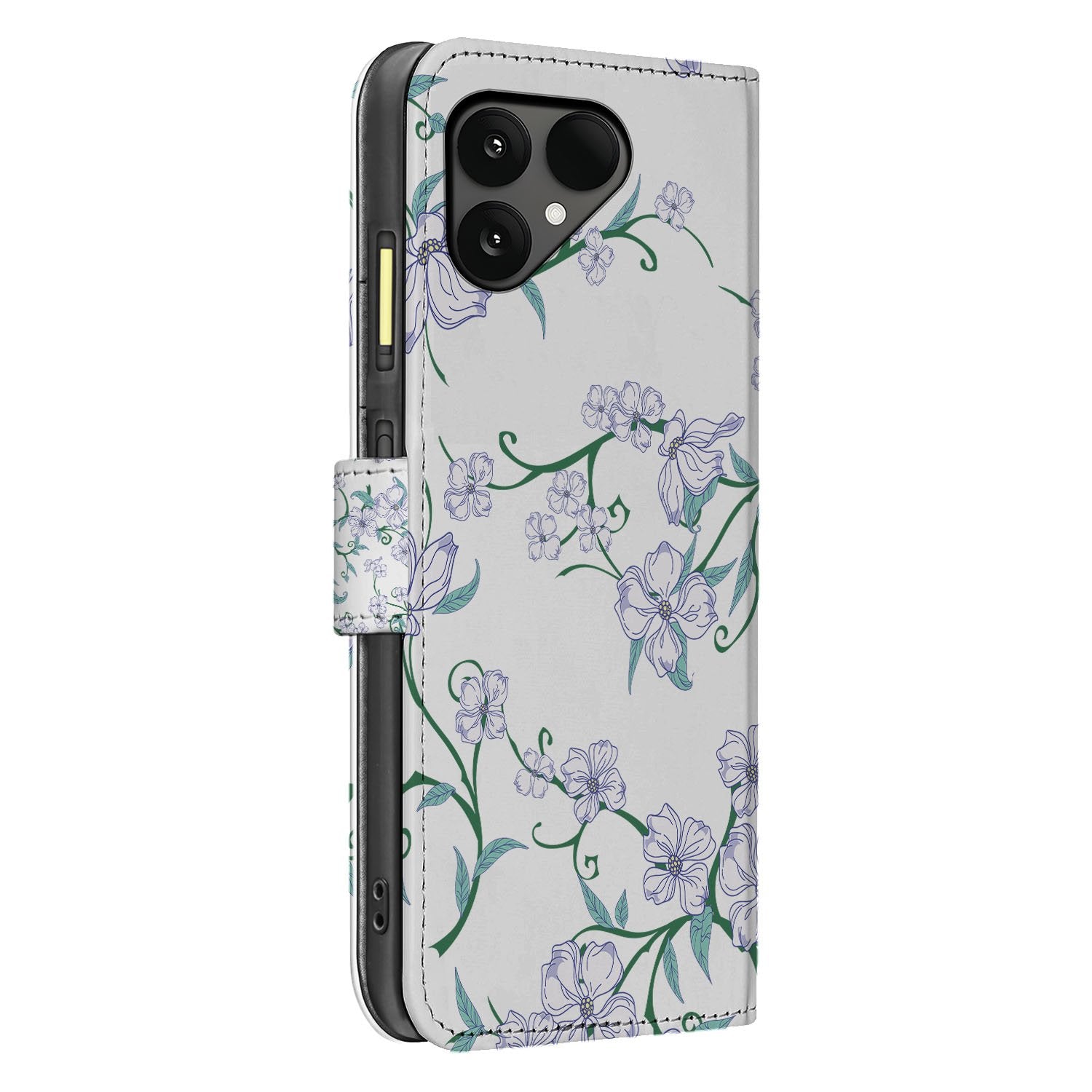 Fairphone 6 Bookcase Hoesje voor Fairphone 6 in Blossom White met Pasjeshouder TPU Binnenhouder zijaanzicht