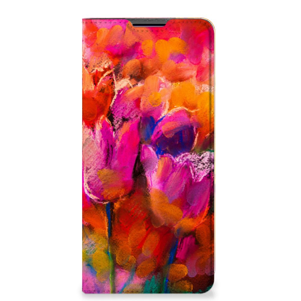 Bookcase Motorola Edge 30 Pro Tulips design voorkant