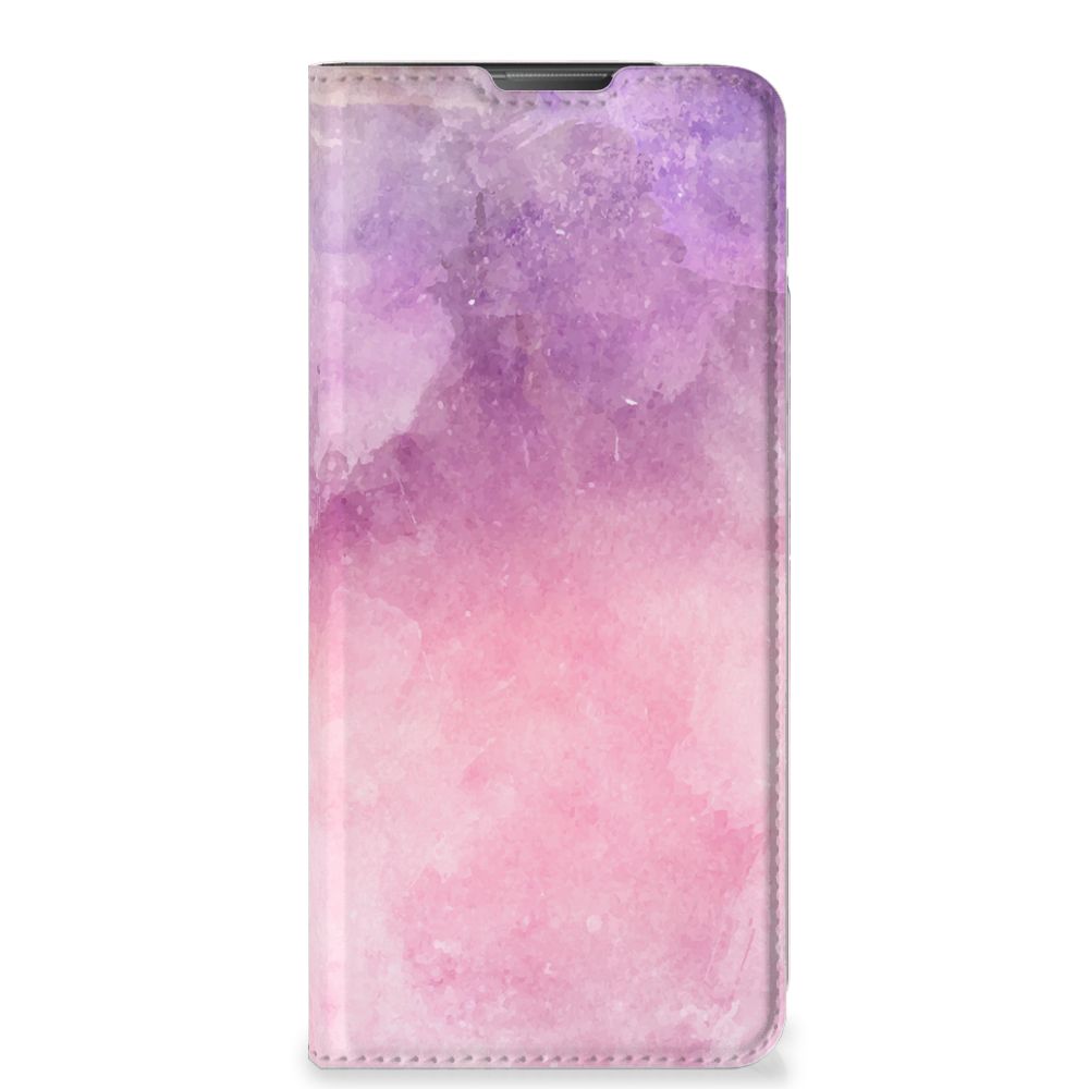 Bookcase Motorola Moto E20 Pink Purple Paint design roze paars