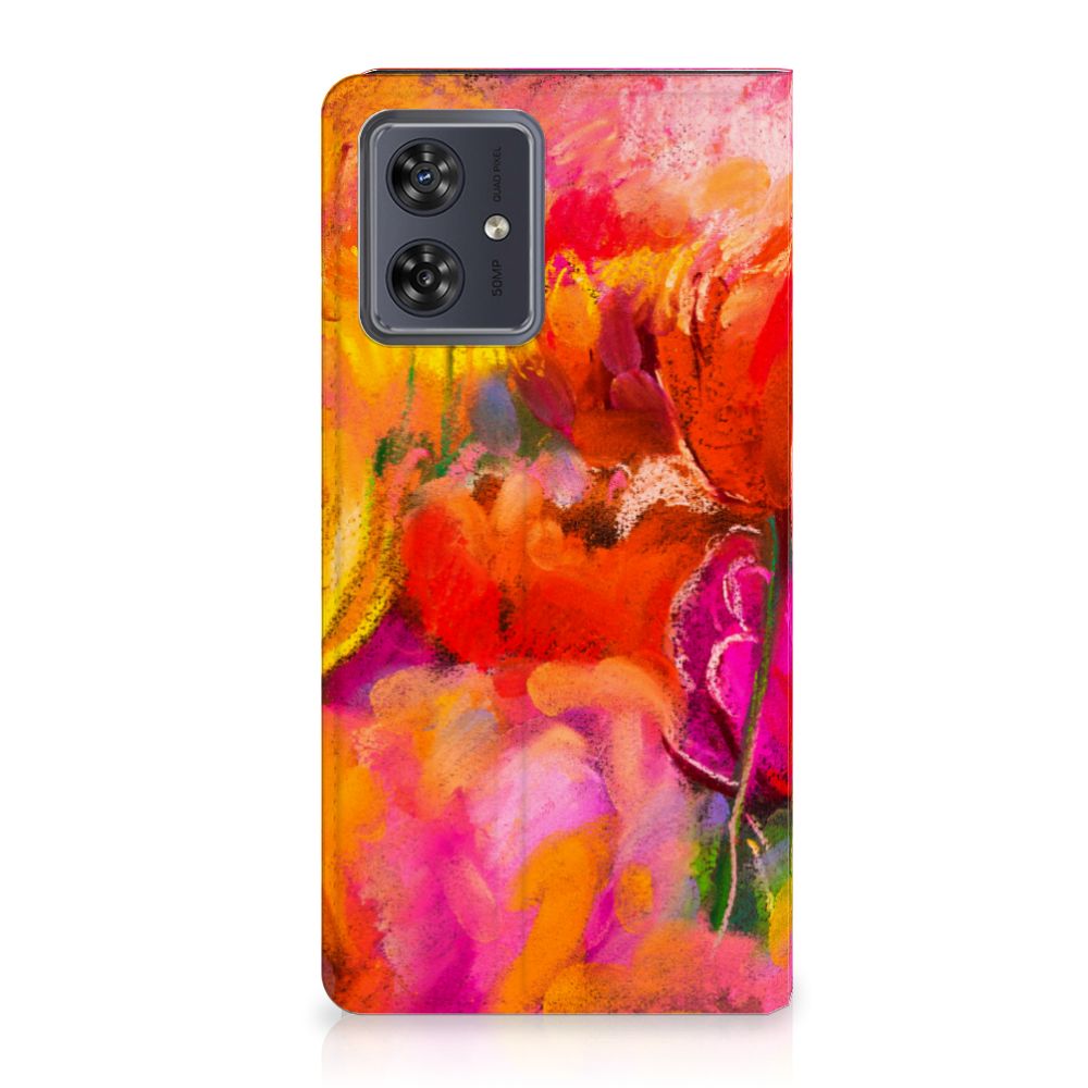 Bookcase Motorola Moto G54 Tulips voorkant