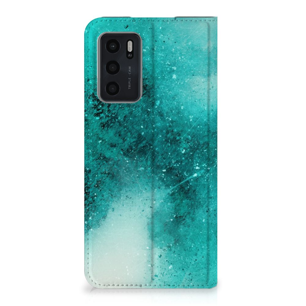 Bookcase OPPO A54s | A16 | A16s Painting Blue - B2C Telecom