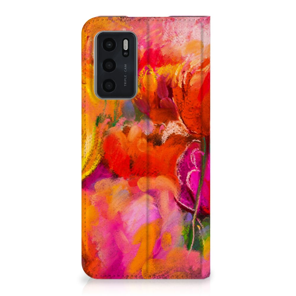 Bookcase OPPO A54s | A16 | A16s Tulips - B2C Telecom