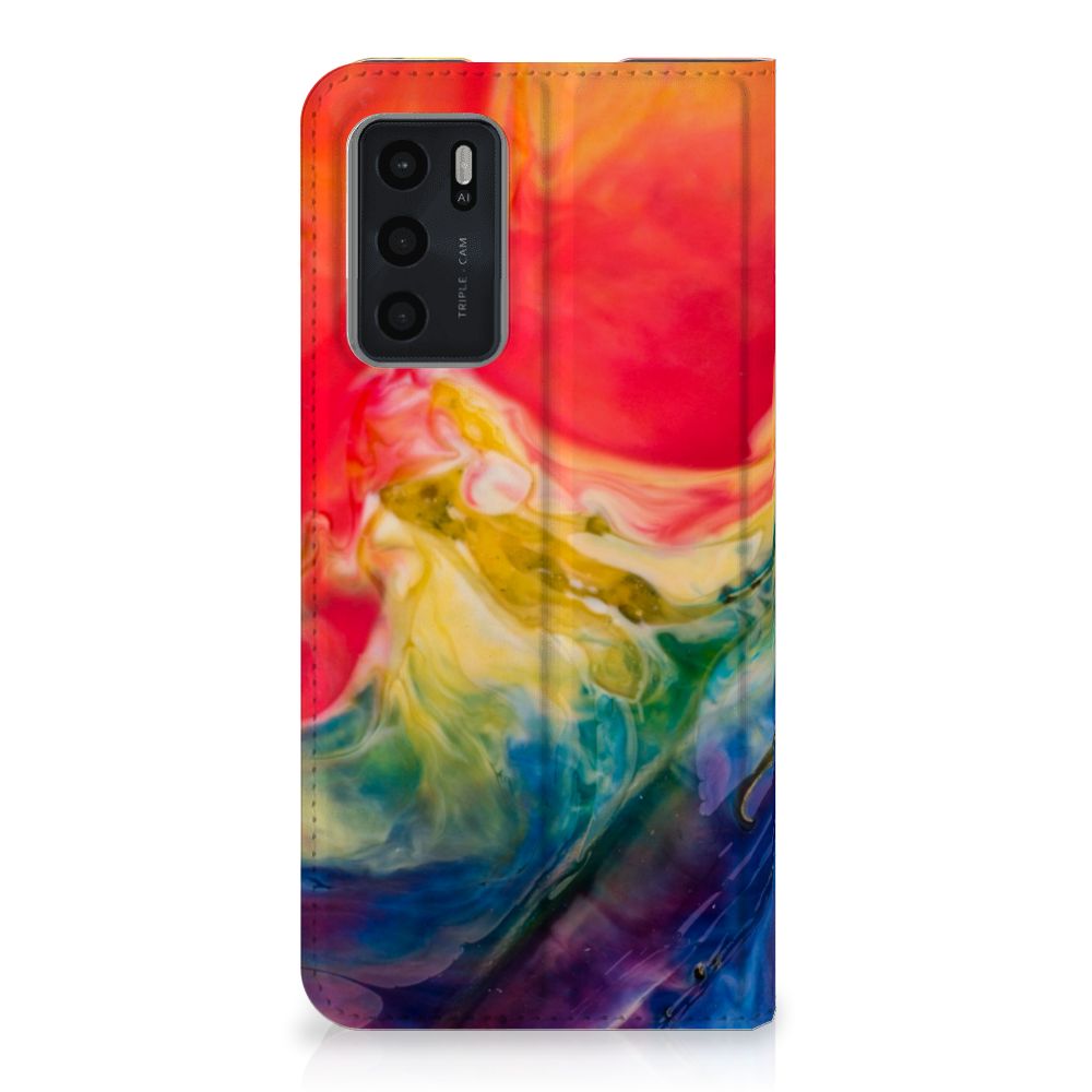 Bookcase OPPO A54s | A16 | A16s Watercolor Dark - B2C Telecom