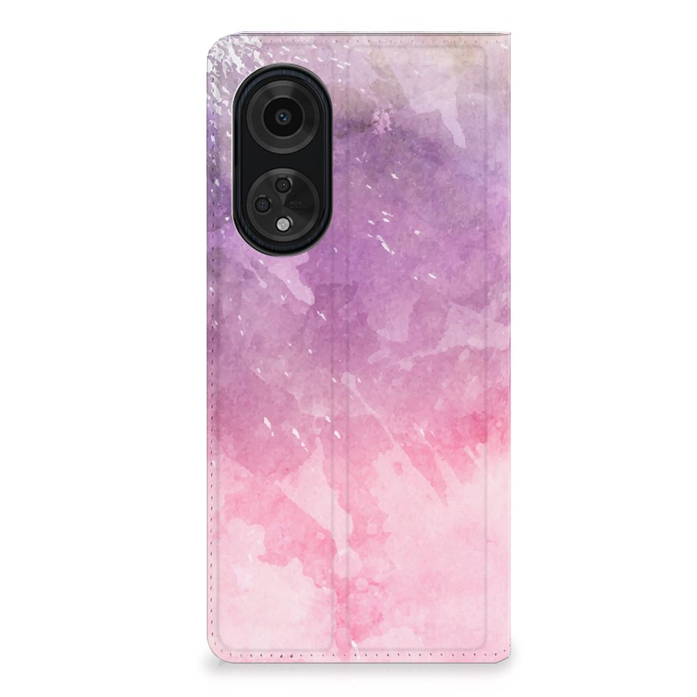 OPPO A98 5G Bookcase Pink Purple Paint voorkant