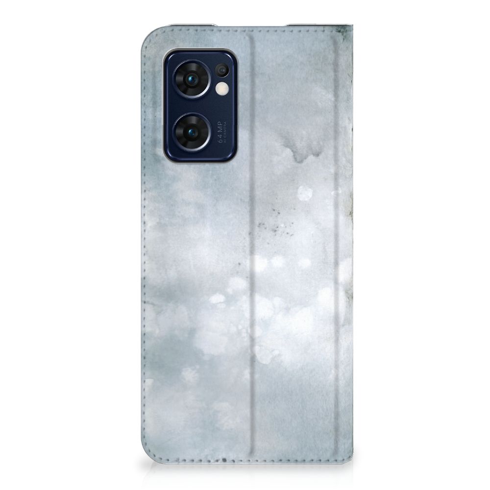 Bookcase OPPO Find X5 Lite | Reno7 5G Painting Grey achterkant