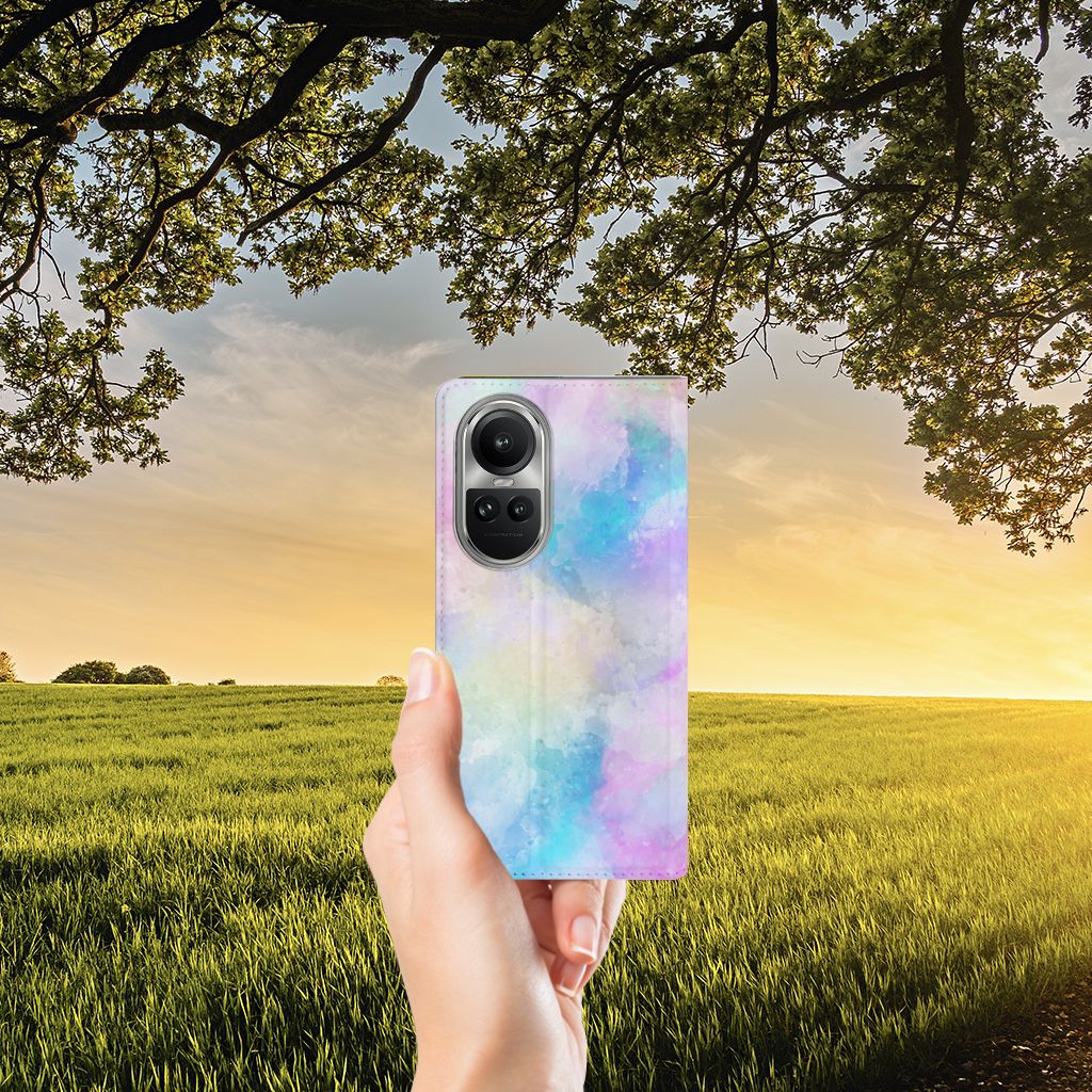 Bookcase OPPO Reno10 | 10 Pro Watercolor Light hand product design lichtverloop