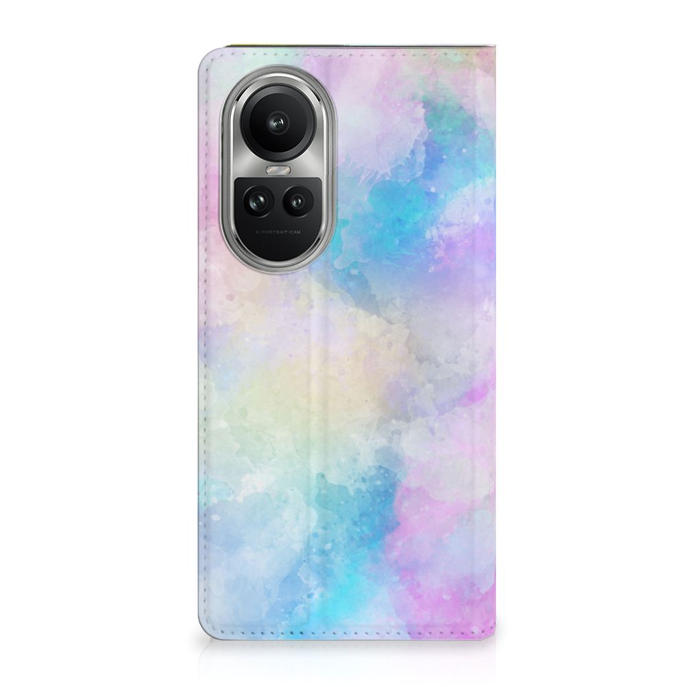 Bookcase OPPO Reno10 | 10 Pro Watercolor Light voorkant kleurige waterverf