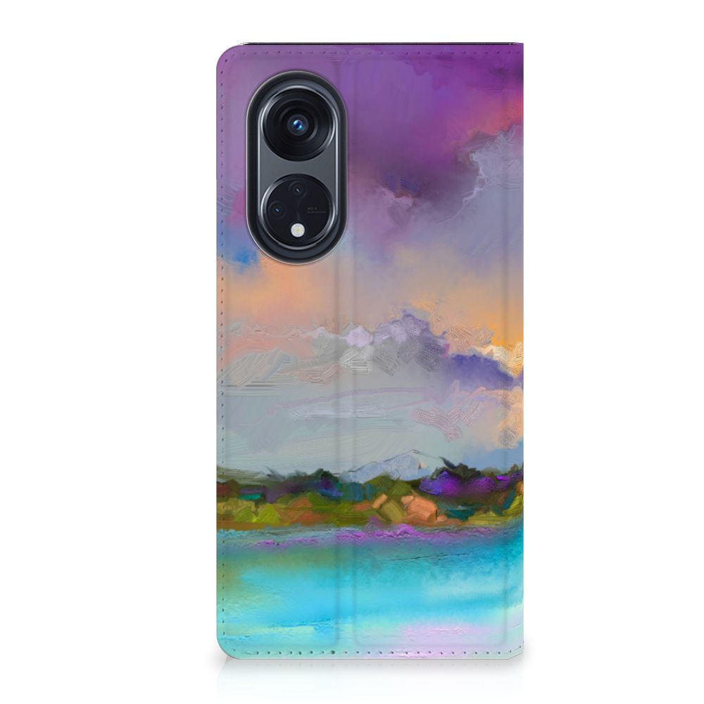 Bookcase OPPO Reno8 T 5G Boat design abstract kleuren
