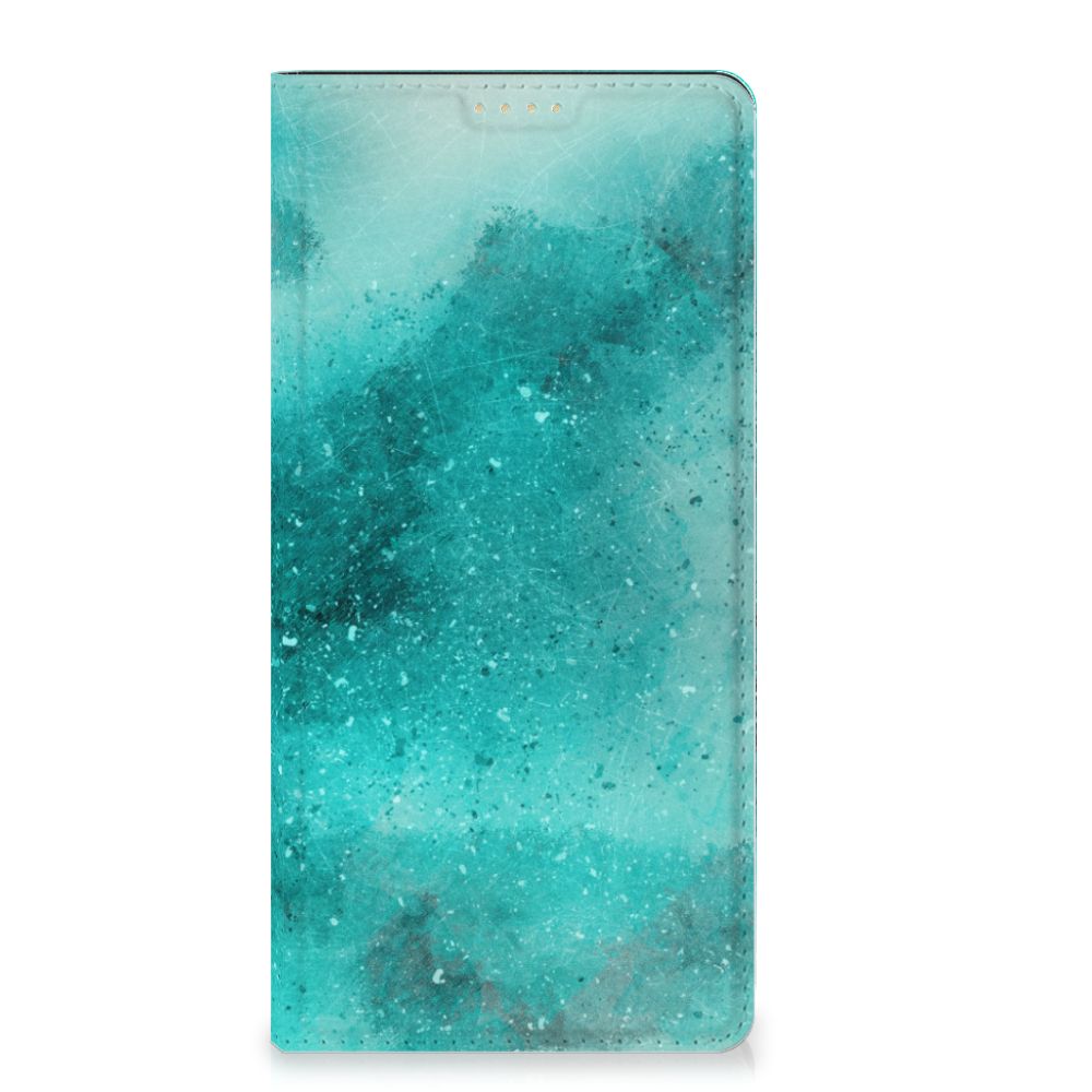 Bookcase OPPO Reno8 T 5G Painting Blue turquoise design voorkant