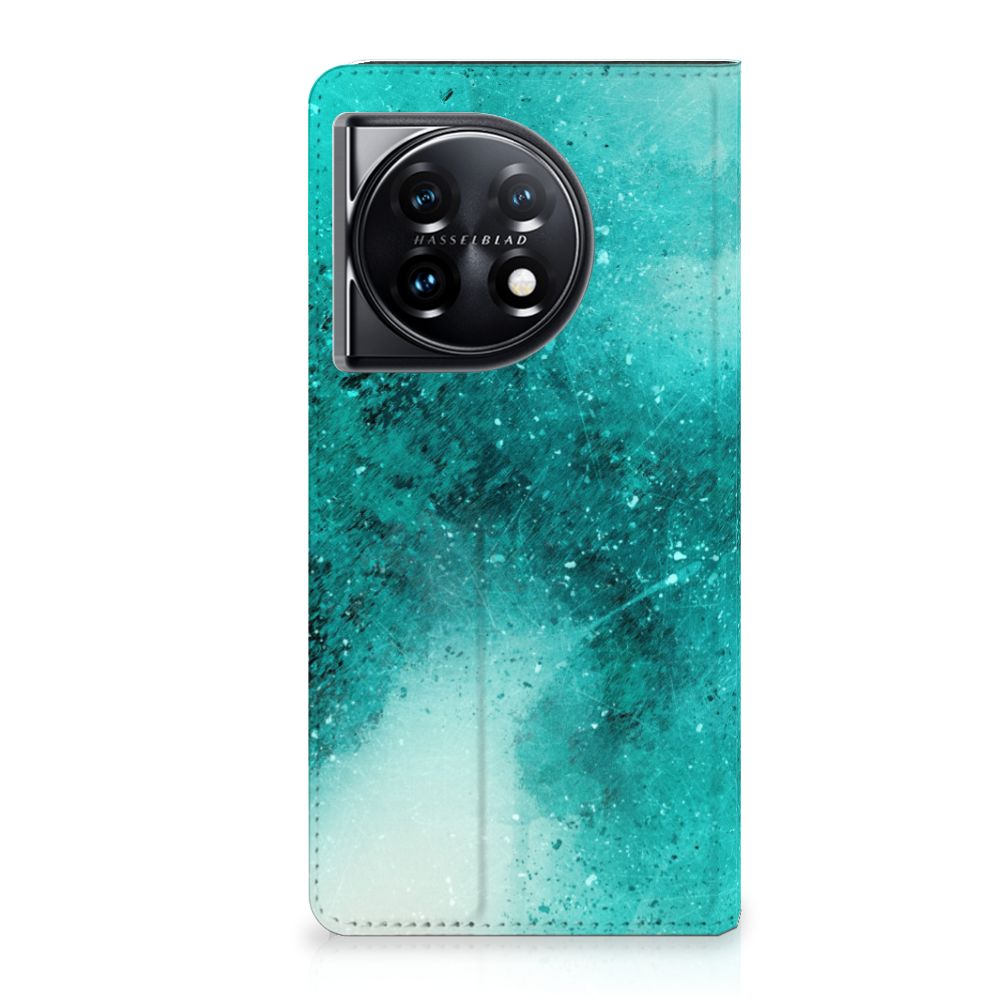 OnePlus 11 Bookcase Painting Blue voorkant