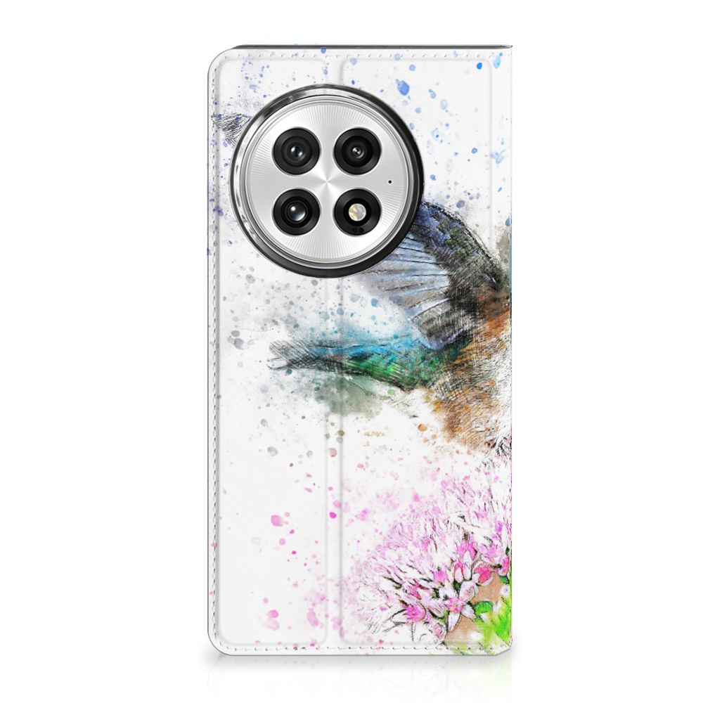 Bookcase OnePlus 13 Vogel design met vogel en bloem uitzicht