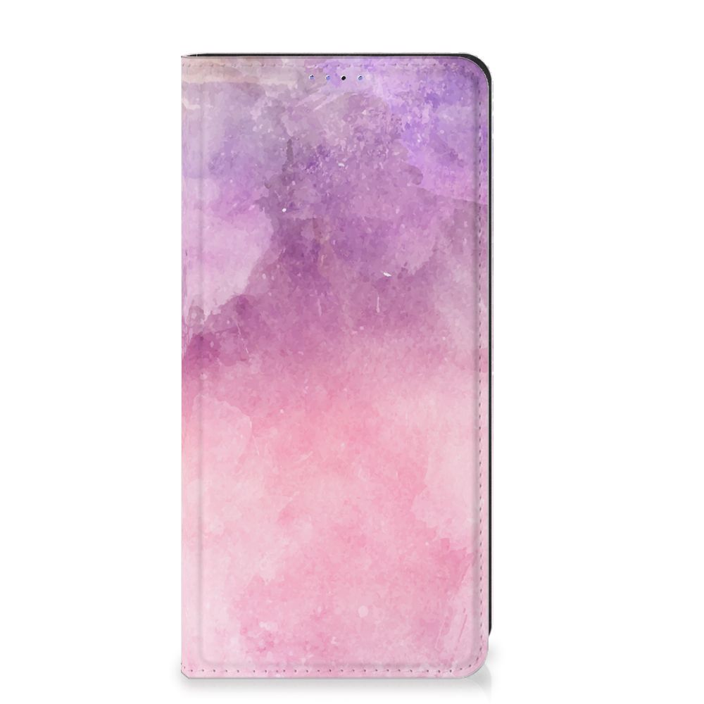Bookcase Samsung Galaxy A05 Pink Purple Paint met prachtig schilderachtig design voor bescherming en stijl.