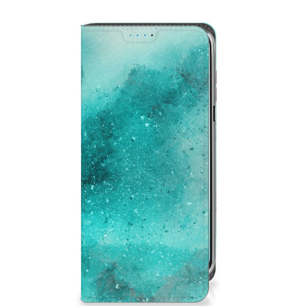 Bookcase Samsung Galaxy A16 5G/4G Painting Blue design turquoise voorkant