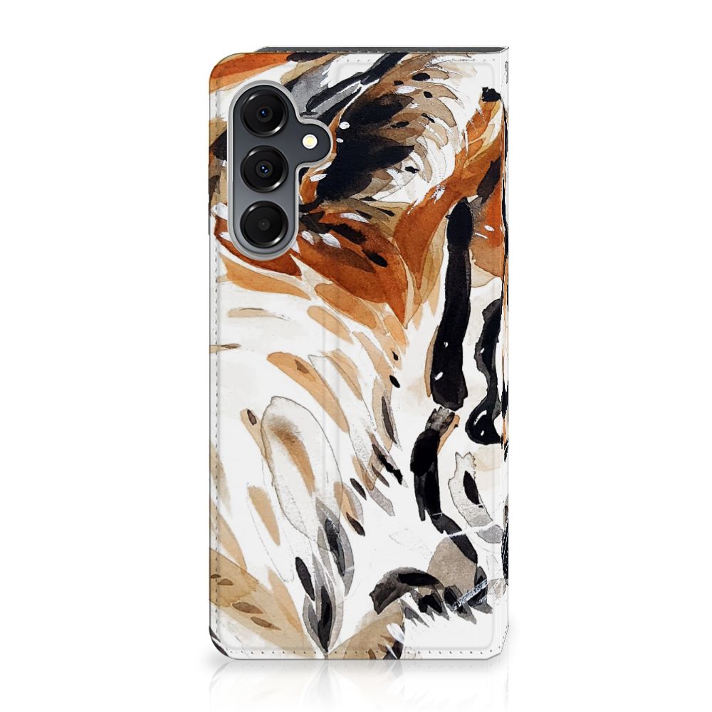 Bookcase Samsung Galaxy A16 5G/4G Watercolor Tiger tijger design voorkant