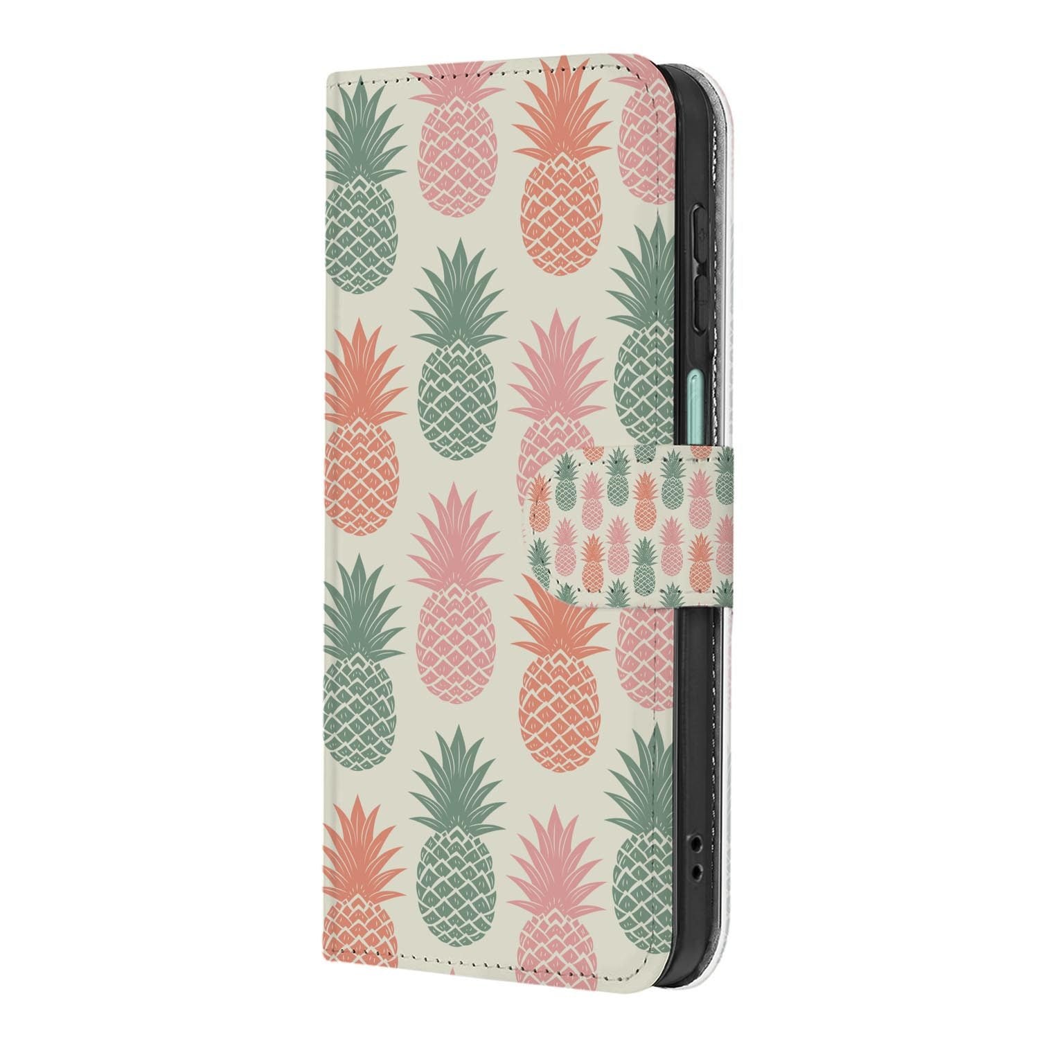 Samsung Galaxy A27 bookcase Ananas, achterkant met camera-uitsparing