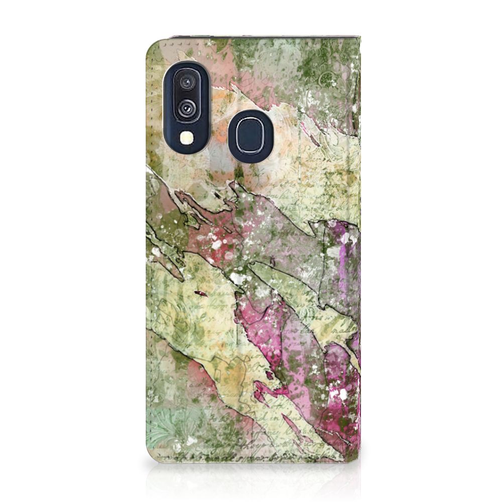 Bookcase Samsung Galaxy A40 Letter Painting