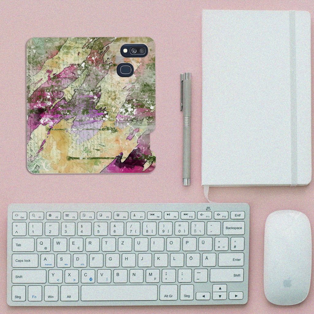 Bookcase Samsung Galaxy A40 Letter Painting