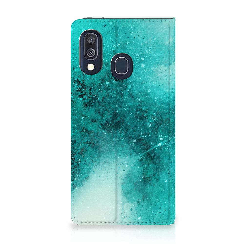Bookcase Samsung Galaxy A40 Painting Blue