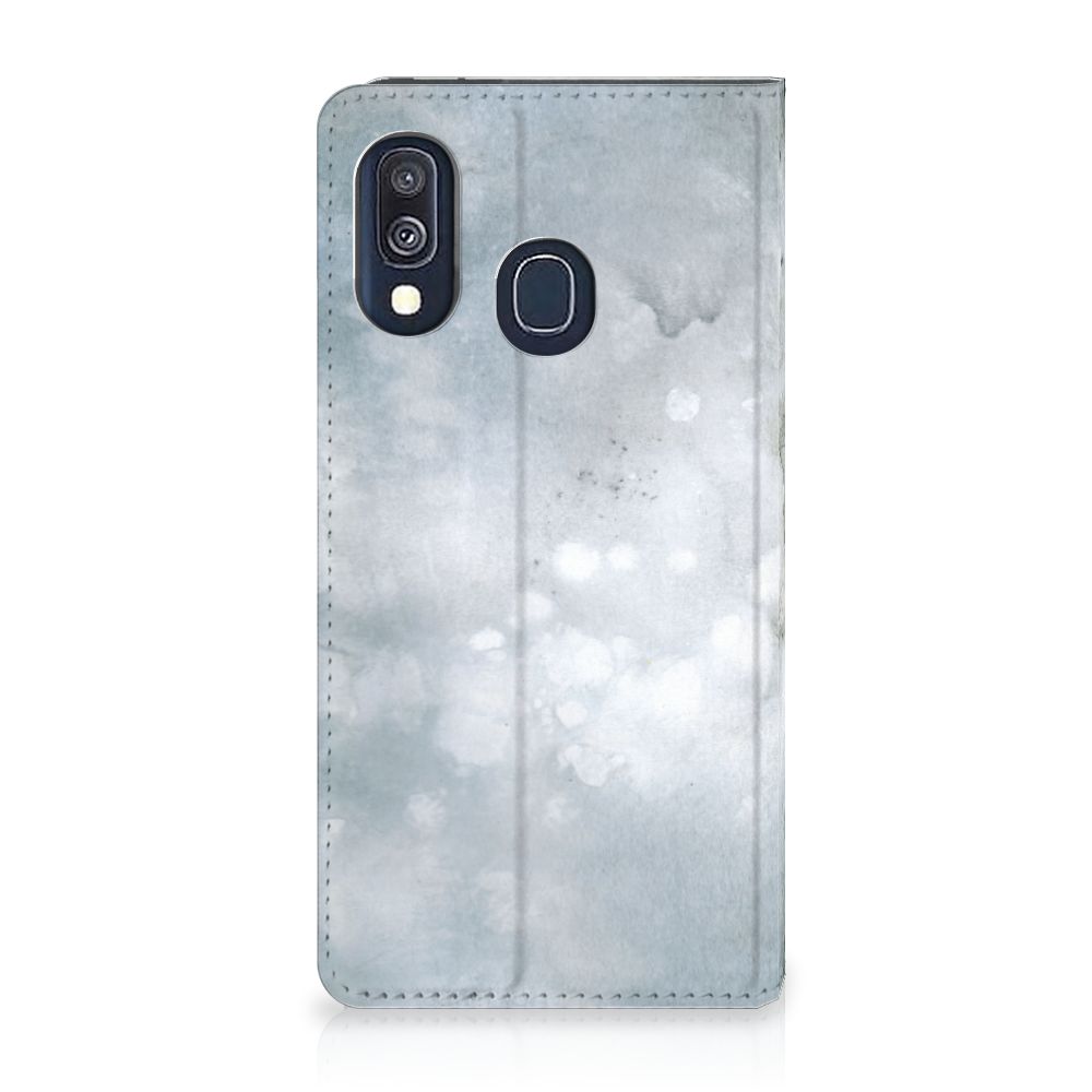 Bookcase Samsung Galaxy A40 Painting Grey