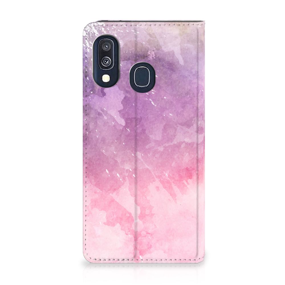 Bookcase Samsung Galaxy A40 Pink Purple Paint