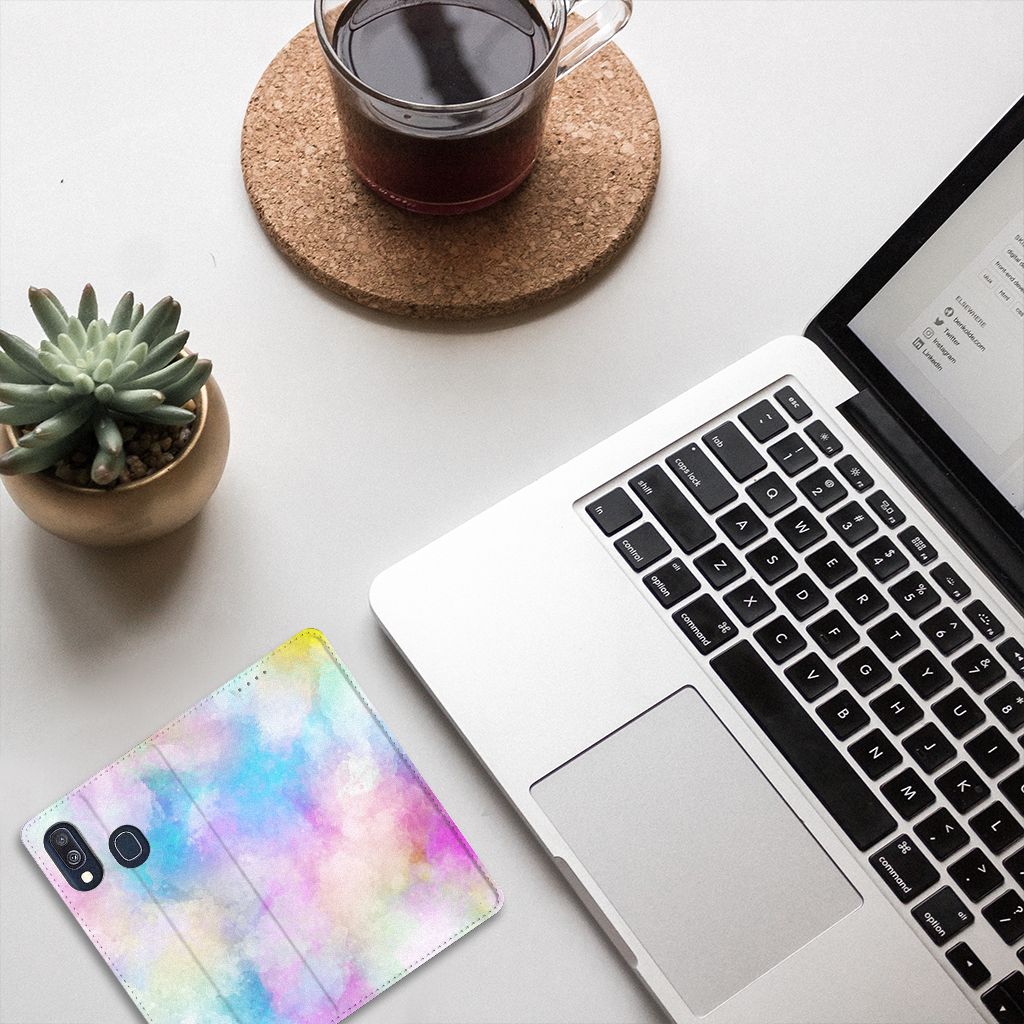 Bookcase Samsung Galaxy A40 Watercolor Light