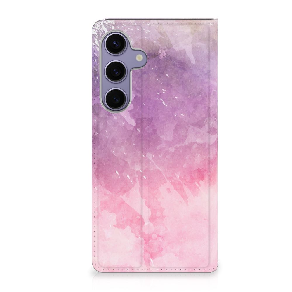 Bookcase Samsung Galaxy S24 Plus Pink Purple Paint voorkant